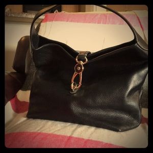 Dooney & Bourke Logo Lock Shoulder purse (black)
